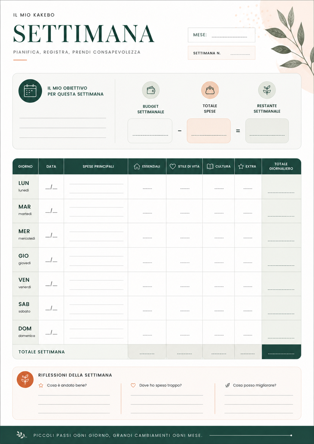 kakebo settimanale pdf