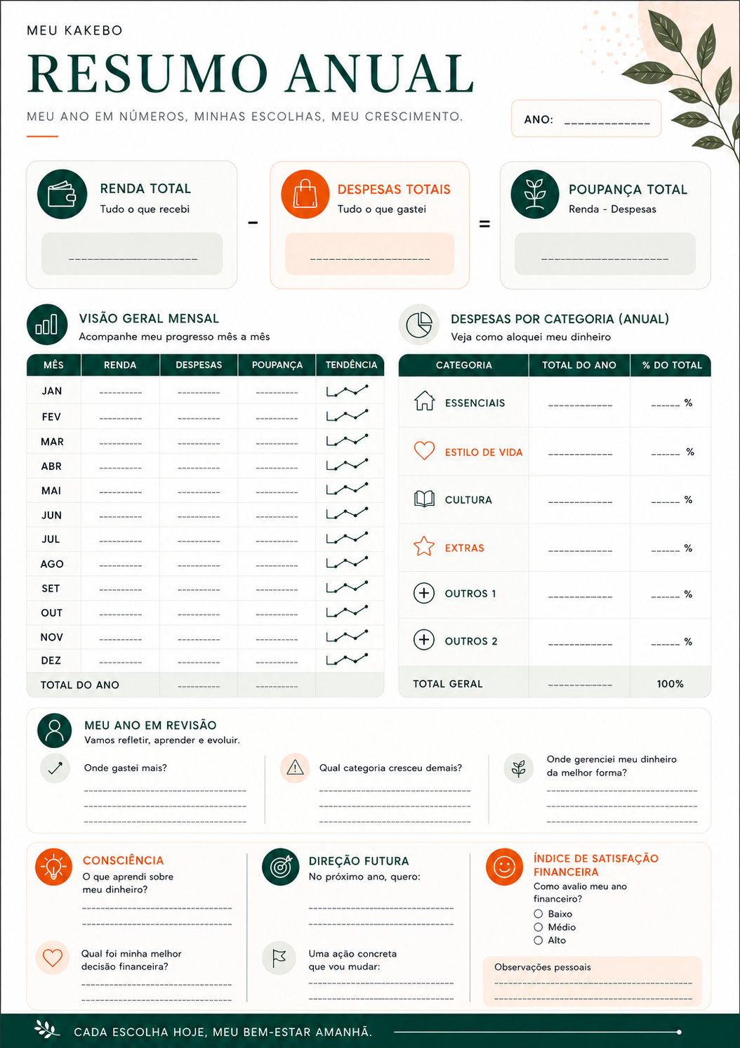 resumo anual kakebo planner financeiro pdf